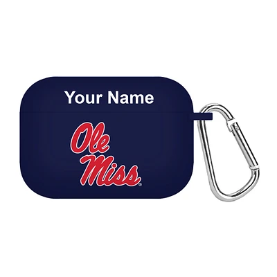 Navy Ole Miss Rebels Personalized AirPods Pro Case Cover