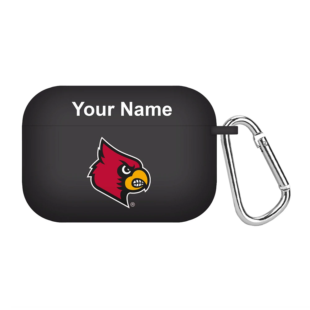 Black Louisville Cardinals Personalized AirPods Pro Case Cover