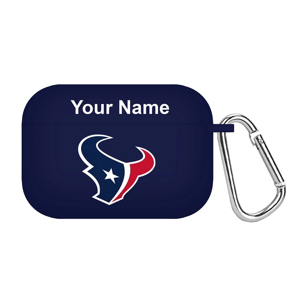Navy Houston Texans Personalized AirPods Pro Case Cover