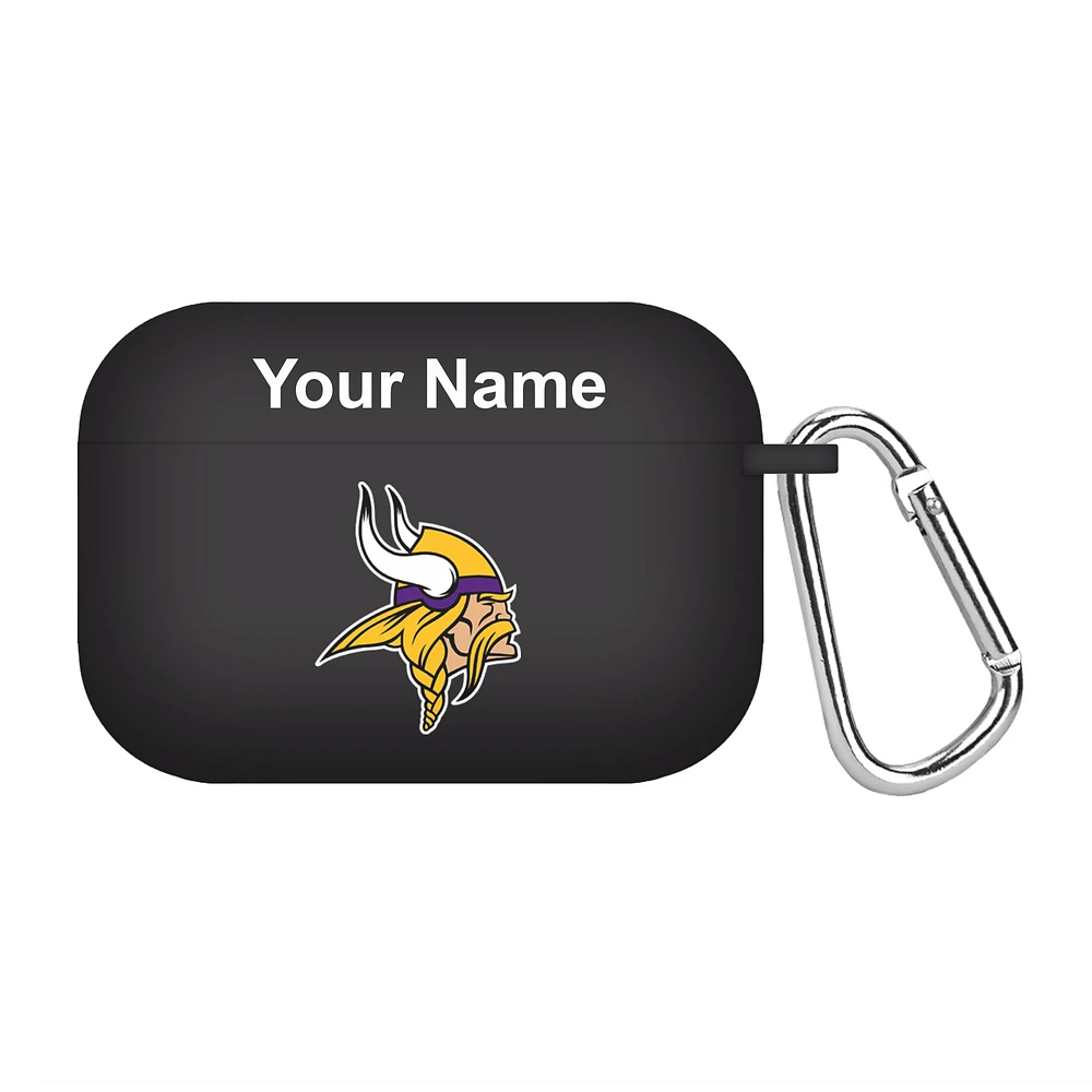 Black Minnesota Vikings Personalized AirPods Pro Case Cover