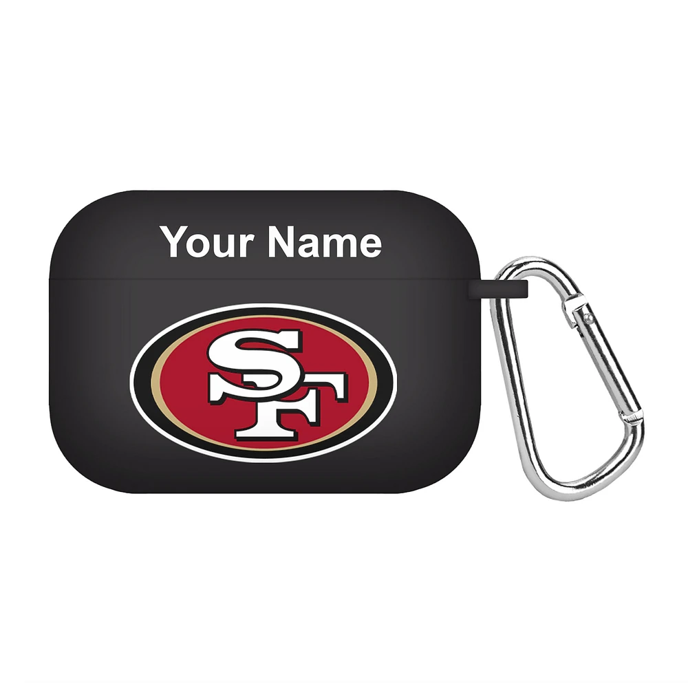Black San Francisco 49ers Personalized AirPods Pro Case Cover