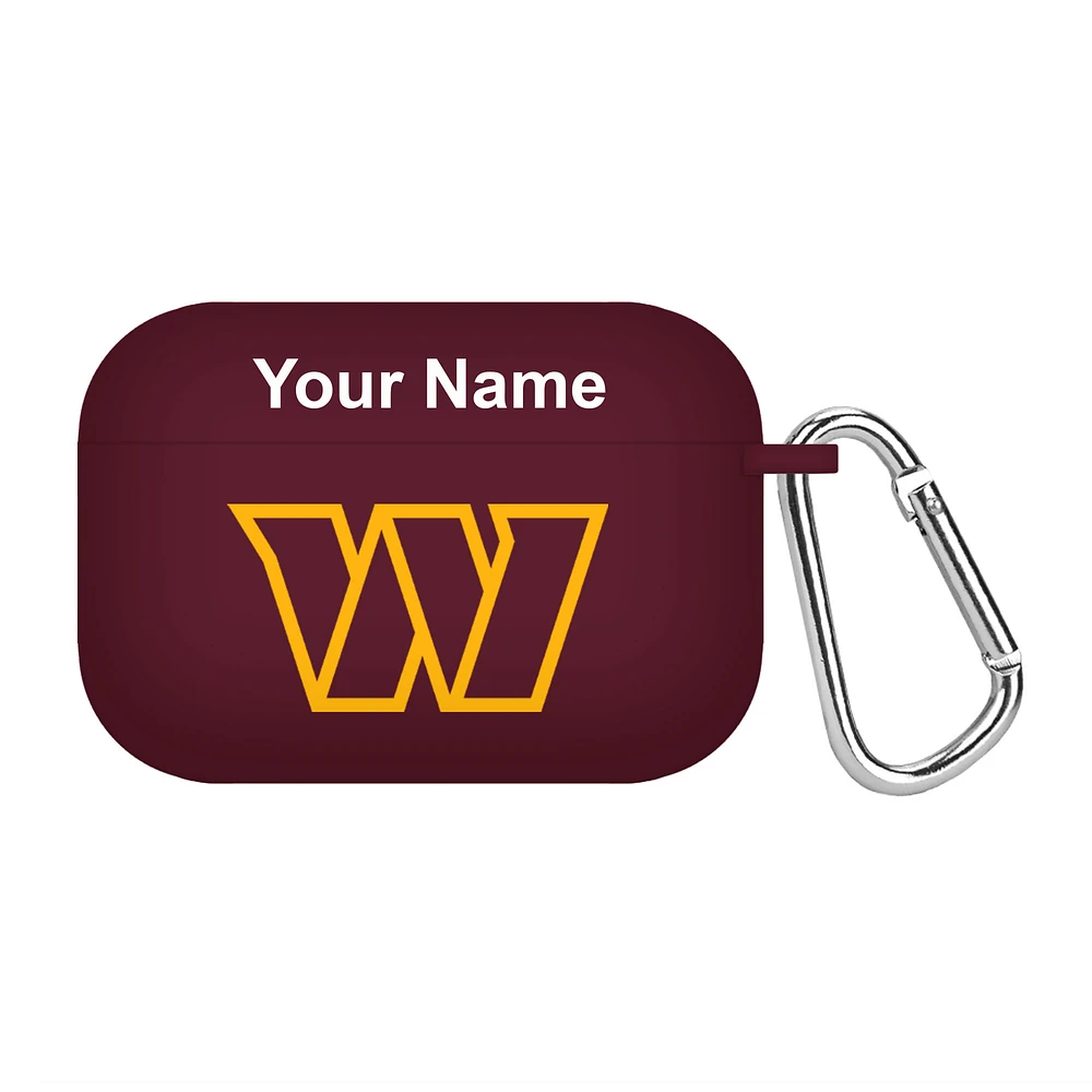 Burgundy Washington Commanders Personalized AirPods Pro Case Cover