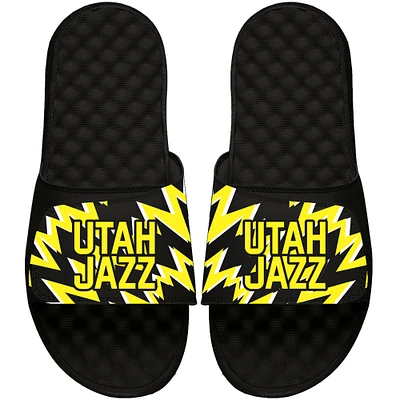 Men's ISlide Black Utah Jazz High Energy Slide Sandal