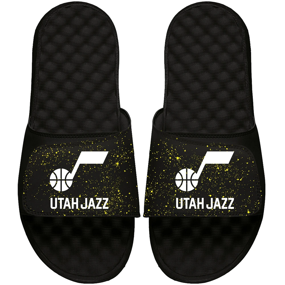Men's ISlide Black Utah Jazz Speckle Slide Sandal