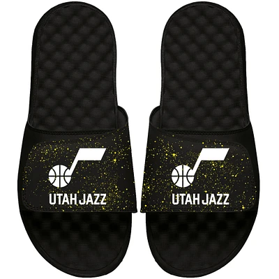 Youth ISlide Black Utah Jazz Speckle Slide Sandal