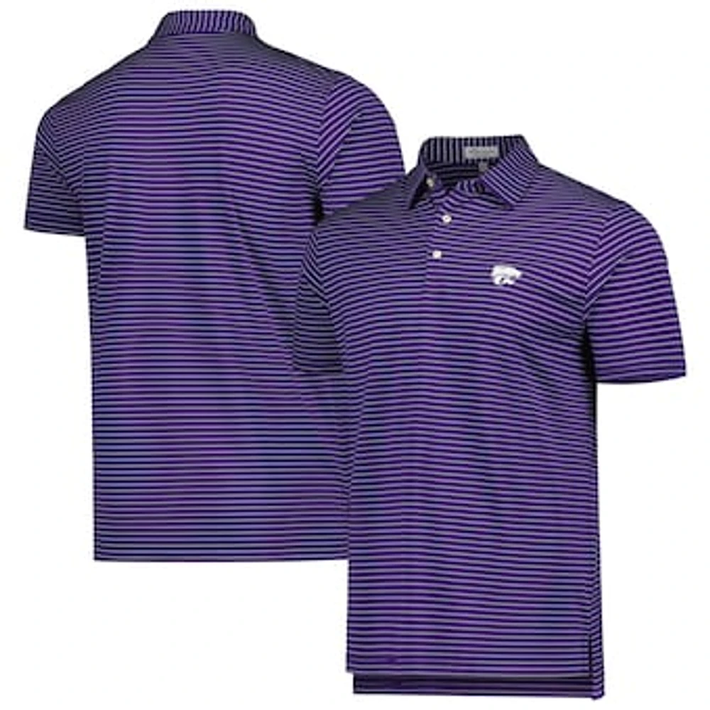 Men's Peter Millar Purple Kansas State Wildcats Crafty Performance Jersey Polo