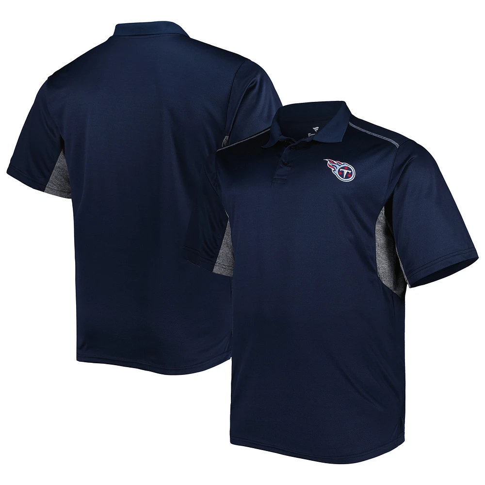 Men's Navy Tennessee Titans Big & Tall Team Color Polo