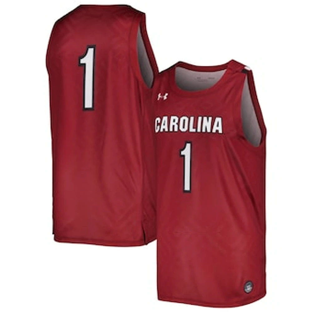 Men's Under Armour Garnet South Carolina Gamecocks Replica Basketball Jersey