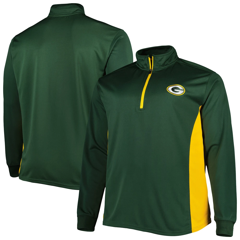 Men's Green Bay Packers Big & Tall Quarter-Zip Top
