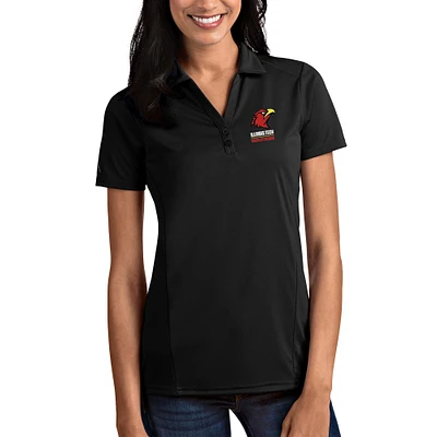 Women's Antigua Black Illinois Tech Scarlet Hawks Tribute Polo