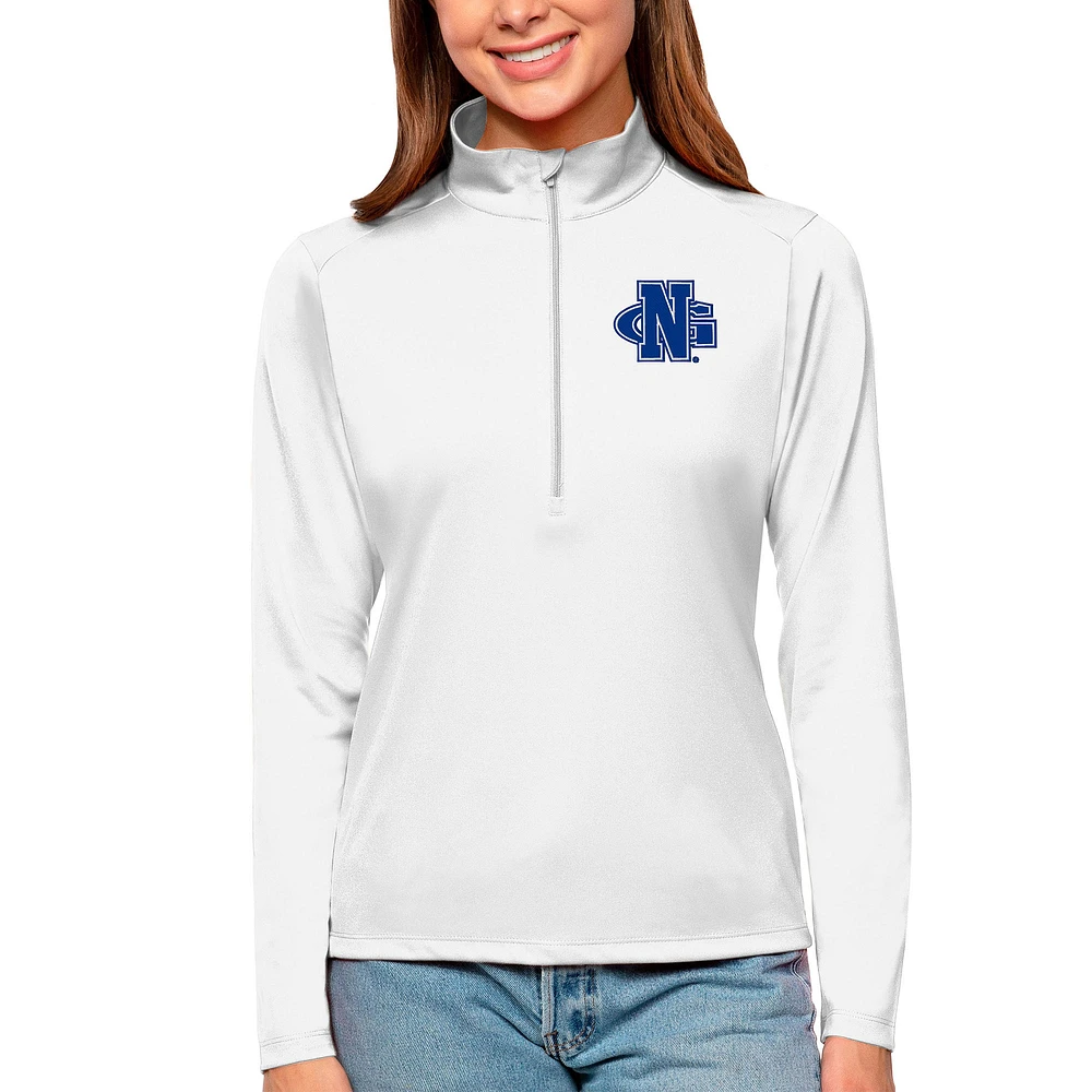 Women's Antigua White North Georgia Nighthawks Tribute Half-Zip Top
