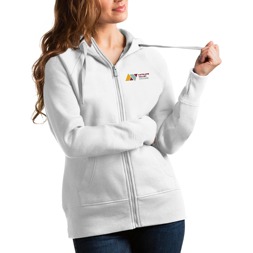Women's Antigua Antelope Valley College Victory Full-Zip Hoodie