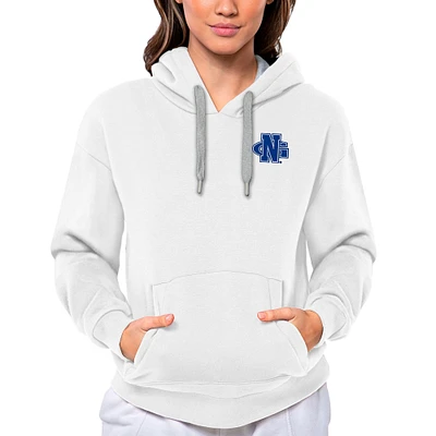 Women's Antigua White North Georgia Nighthawks Victory Pullover Hoodie