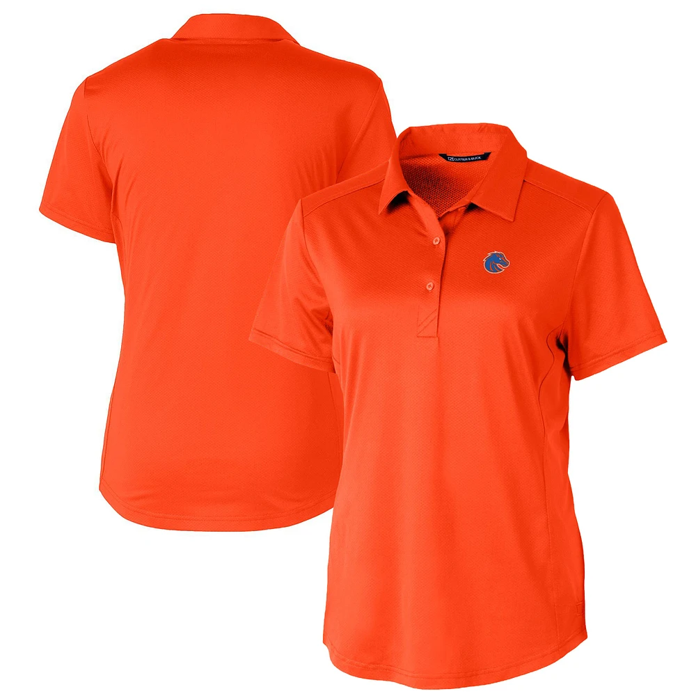Women's Cutter & Buck Orange Boise State Broncos Prospect Textured Stretch Polo