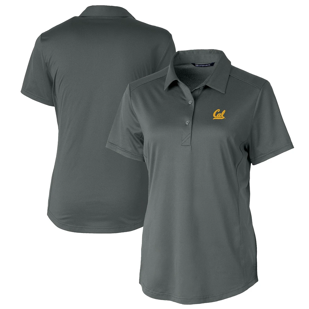 Women's Cutter & Buck Gray Cal Bears Prospect Textured Stretch Polo