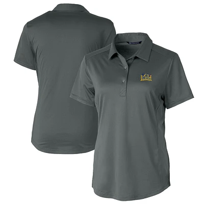 Women's Cutter & Buck Gray Drexel Dragons Prospect Textured Stretch Polo