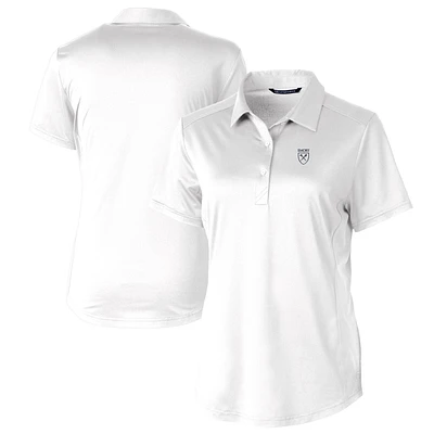 Women's Cutter & Buck White Emory Eagles Prospect Textured Stretch Polo
