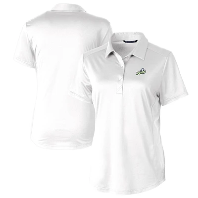 Women's Cutter & Buck White Florida Gulf Coast Eagles Prospect Textured Stretch Polo