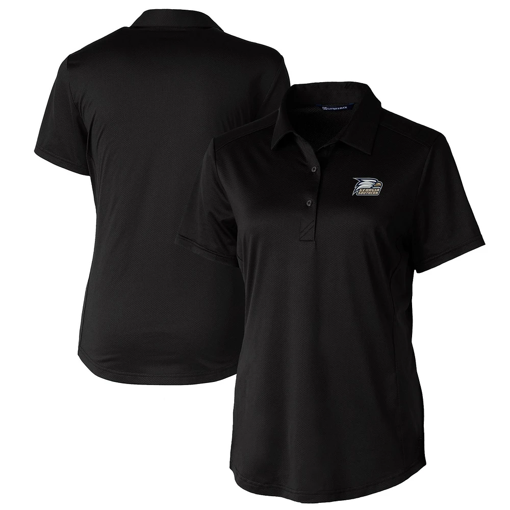 Women's Cutter & Buck Black Georgia Southern Eagles Prospect Textured Stretch Polo