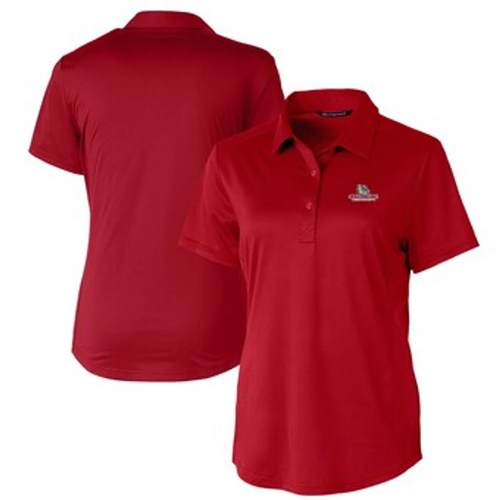 Women's Cutter & Buck Red Gonzaga Bulldogs Prospect Textured Stretch Polo