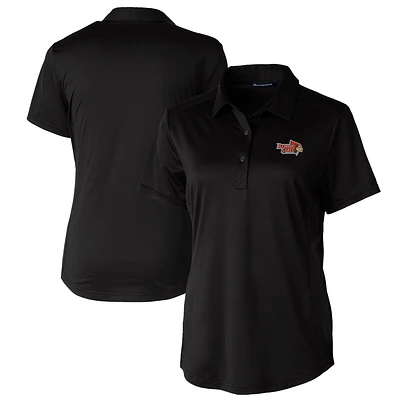 Women's Cutter & Buck Black Illinois State Redbirds Prospect Textured Stretch Polo