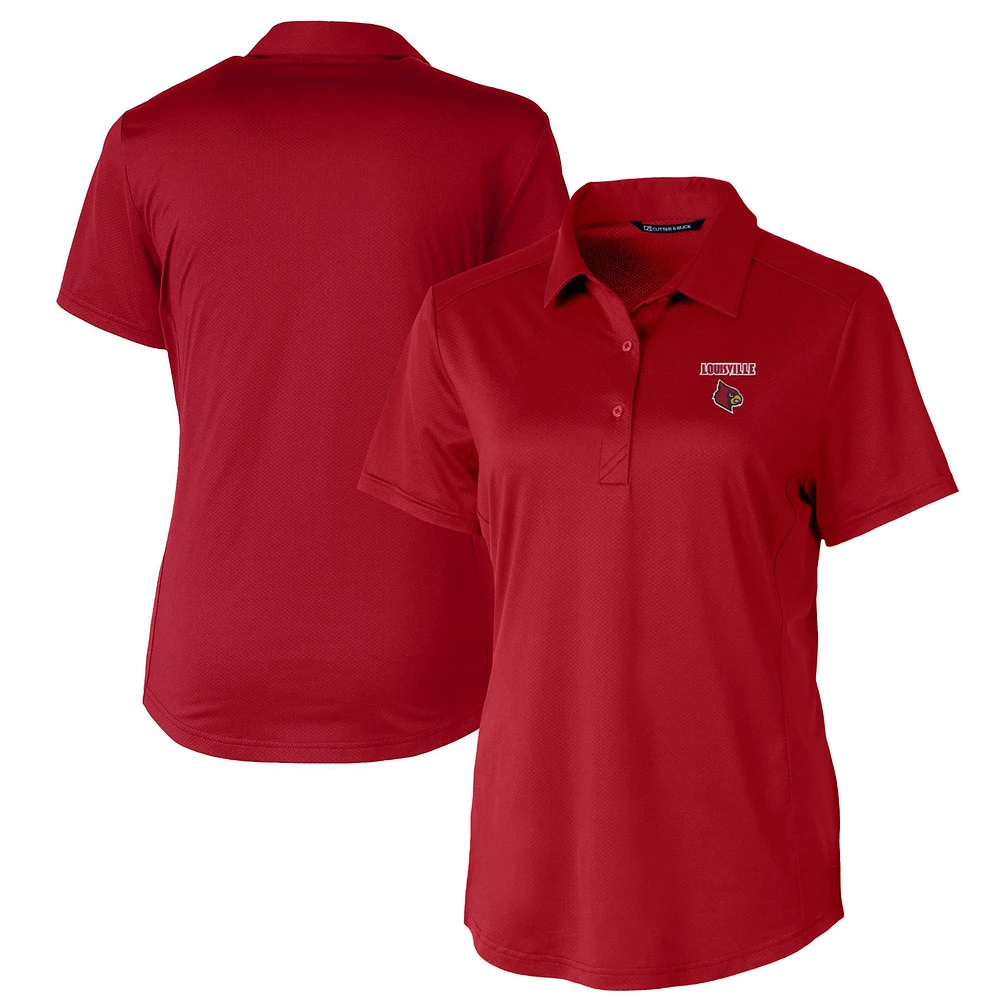 Women's Cutter & Buck Cardinal Louisville Cardinals Prospect Textured Stretch Polo