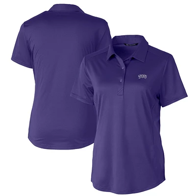 Women's Cutter & Buck Purple TCU Horned Frogs Prospect Textured Stretch Polo