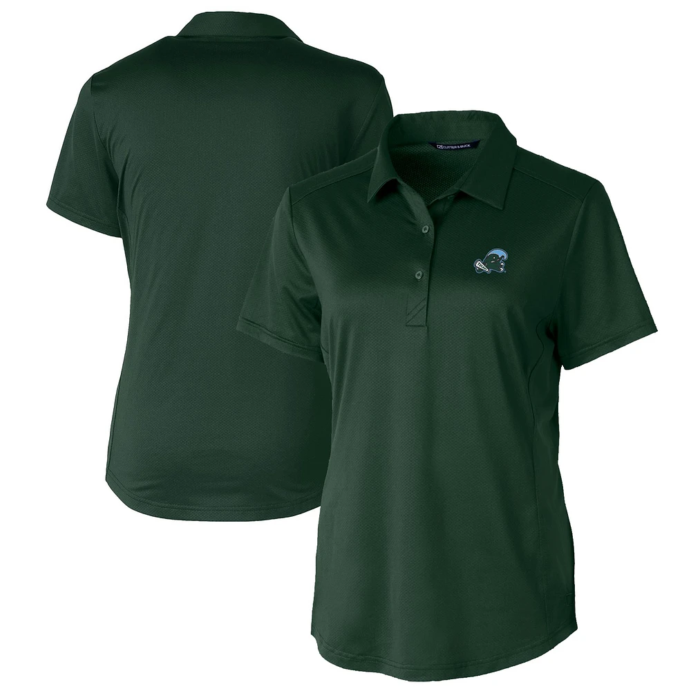 Women's Cutter & Buck Hunter Green Tulane Wave Prospect Textured Stretch Polo
