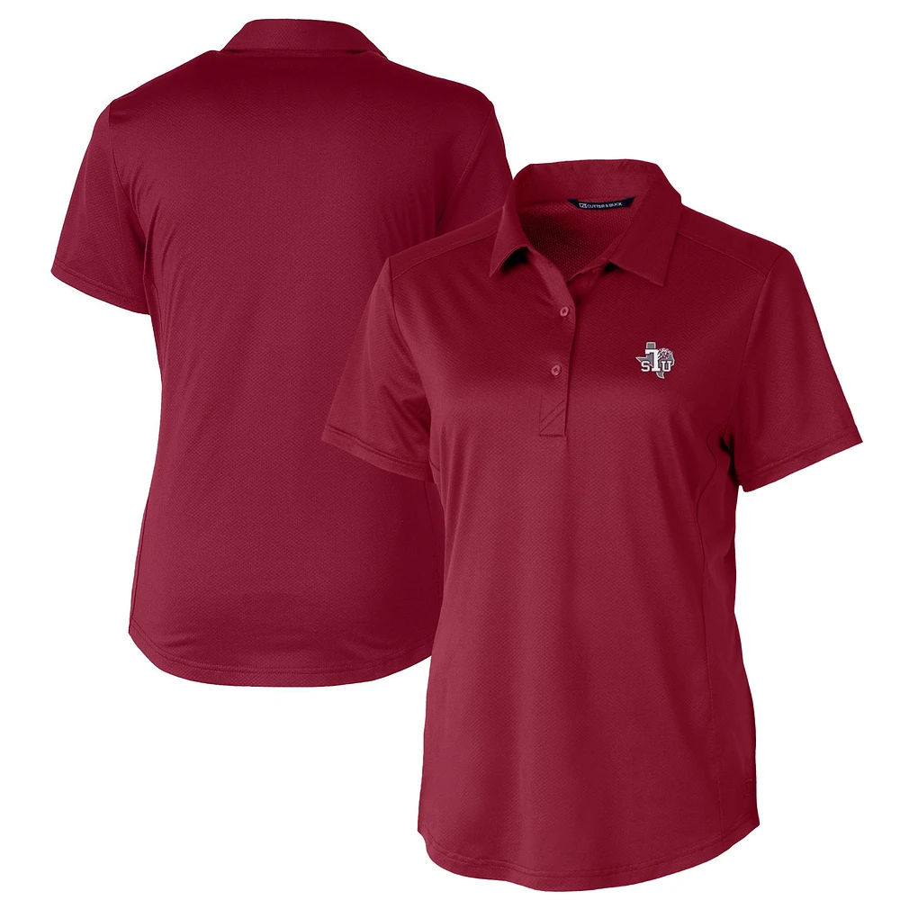Women's Cutter & Buck Maroon Texas Southern Tigers Prospect Textured Stretch Polo