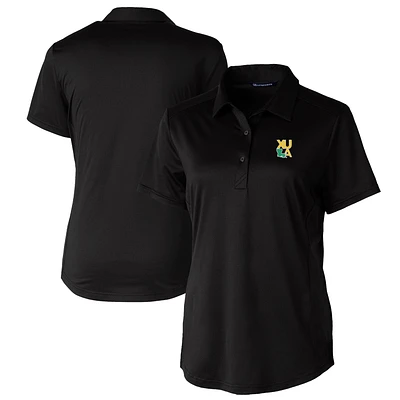 Women's Cutter & Buck Black XULA Gold Prospect Textured Stretch Polo