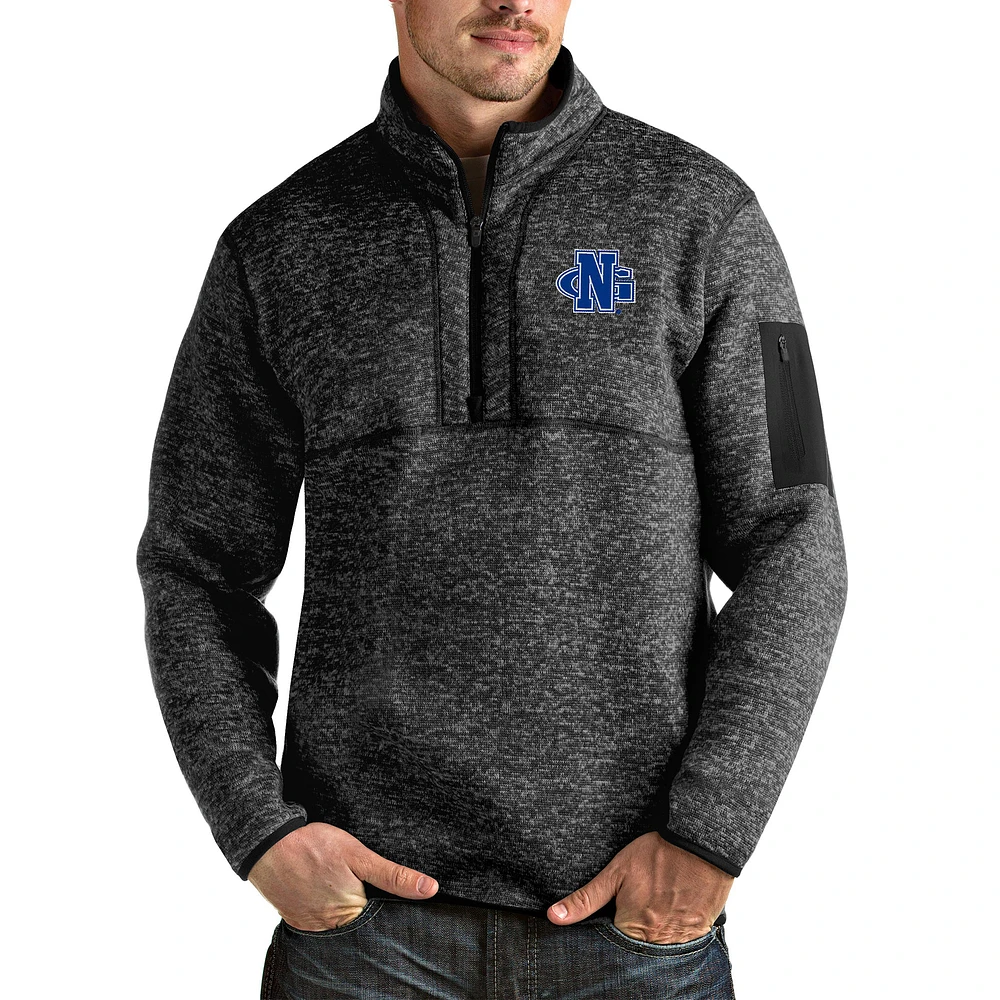Men's Antigua Heathered North Georgia Nighthawks Fortune Quarter-Zip Jacket