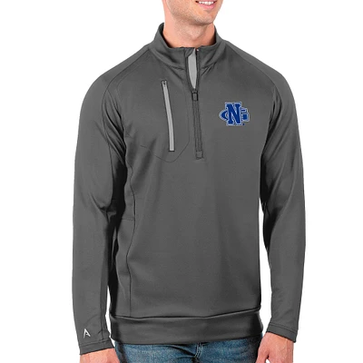 Men's Antigua Charcoal North Georgia Nighthawks Generation Quarter-Zip Pullover Top