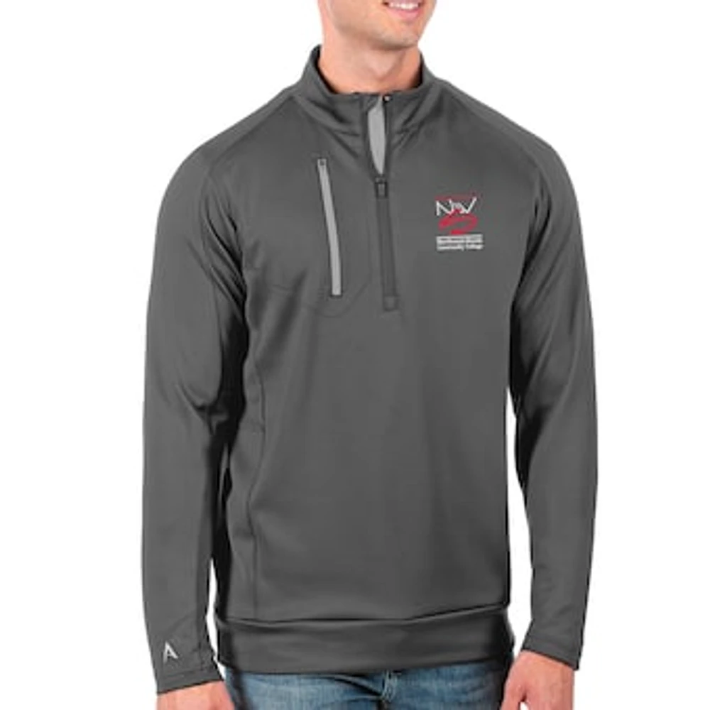 Men's Antigua Charcoal Northwest-Shoals Community College Generation Quarter-Zip Pullover Top