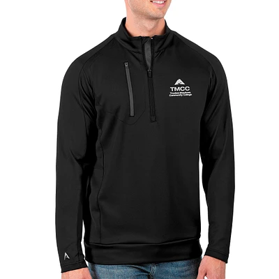 Men's Antigua Black Truckee Meadows Community College Generation Quarter-Zip Pullover Top
