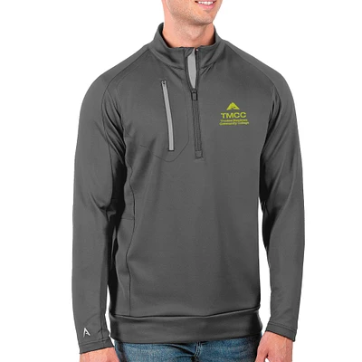 Men's Antigua Charcoal Truckee Meadows Community College Generation Quarter-Zip Pullover Top