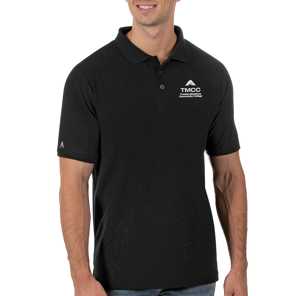 Men's Antigua Black Truckee Meadows Community College Legacy Pique Polo