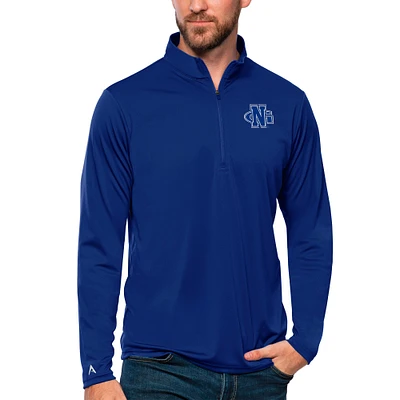 Men's Antigua Royal North Georgia Nighthawks Tribute Quarter-Zip Pullover Top