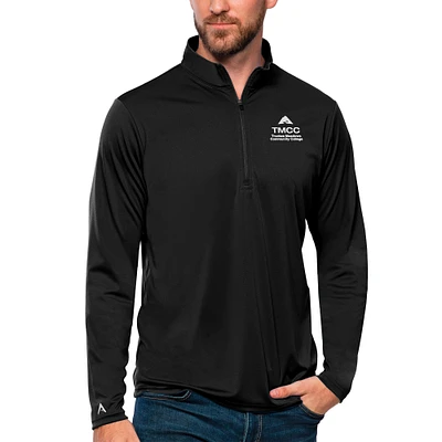 Men's Antigua Black Truckee Meadows Community College Tribute Quarter-Zip Pullover Top
