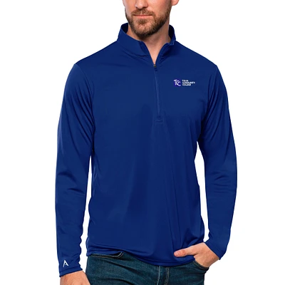 Men's Antigua Royal Tulsa Community College Tribute Quarter-Zip Pullover Top
