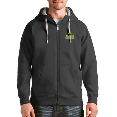 Men's Antigua Charcoal Truckee Meadows Community College Victory Full-Zip Hoodie