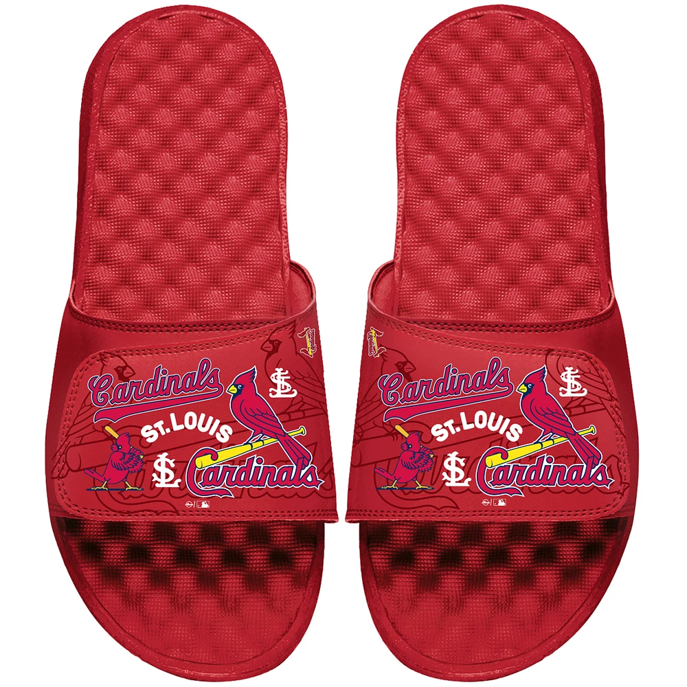 Men's ISlide Red St. Louis Cardinals Collage Slide Sandals