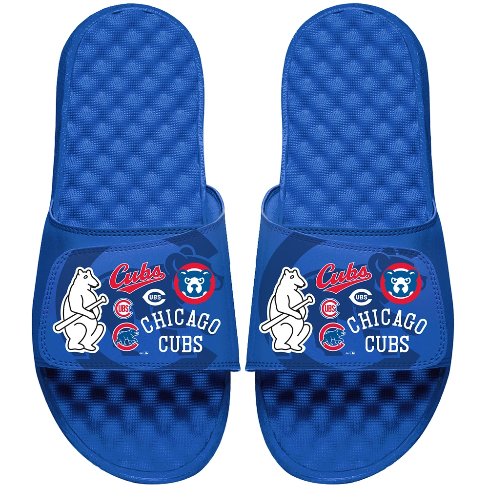 Men's ISlide Royal Chicago Cubs Collage Slide Sandals