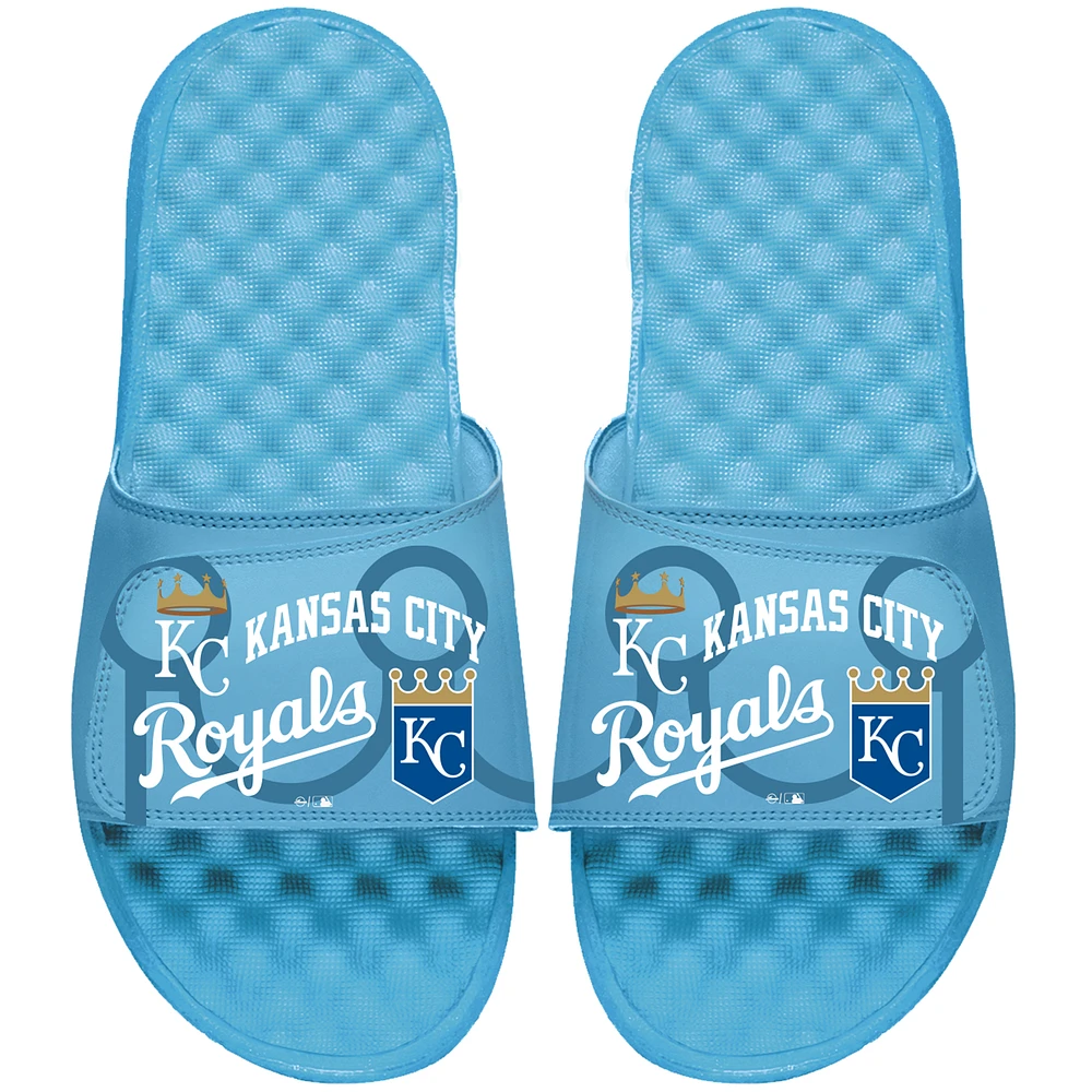 Men's ISlide Light Blue Kansas City Royals Collage Slide Sandals