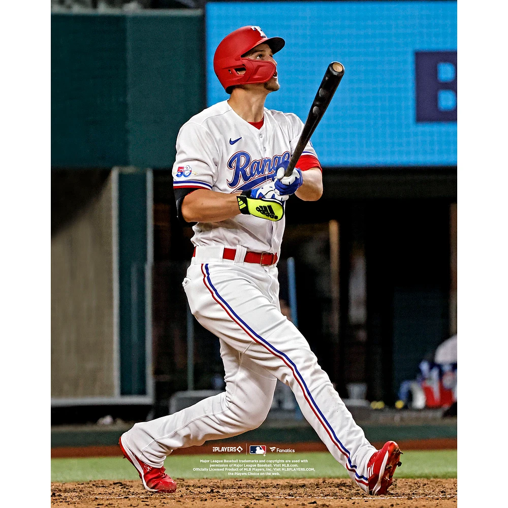 Corey Seager Texas Rangers Unsigned Hits Out to Deep Center Field Photograph