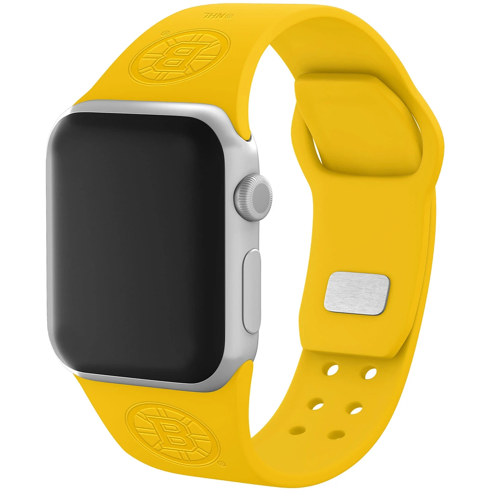 Gold Boston Bruins Debossed Silicone Apple Watch Band