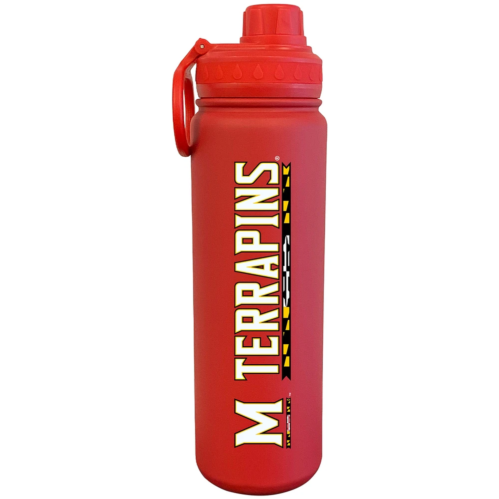 Red Maryland Terrapins 24oz. Logo Stainless Sport Bottle