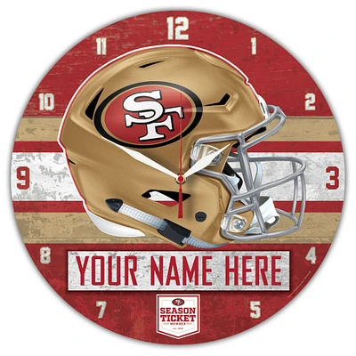 WinCraft San Francisco 49ers Season Ticket Member Exclusive Personalized 14'' Round Wall Clock