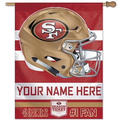 WinCraft San Francisco 49ers Season Ticket Member Exclusive 28'' x 40'' Personalized Single-Sided Vertical Banner
