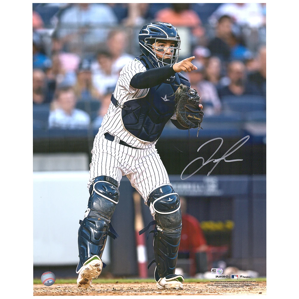 Jose Trevino New York Yankees Autographed 16" x 20" Catch & Point Photograph