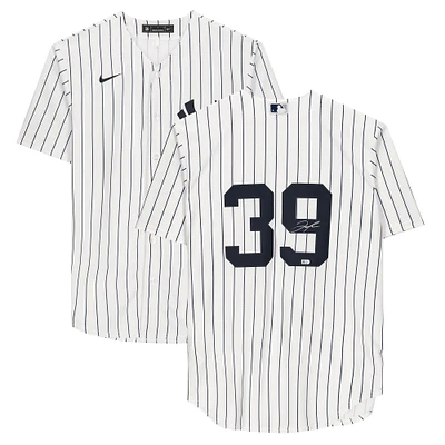 Jose Trevino White New York Yankees Autographed Nike Replica Jersey